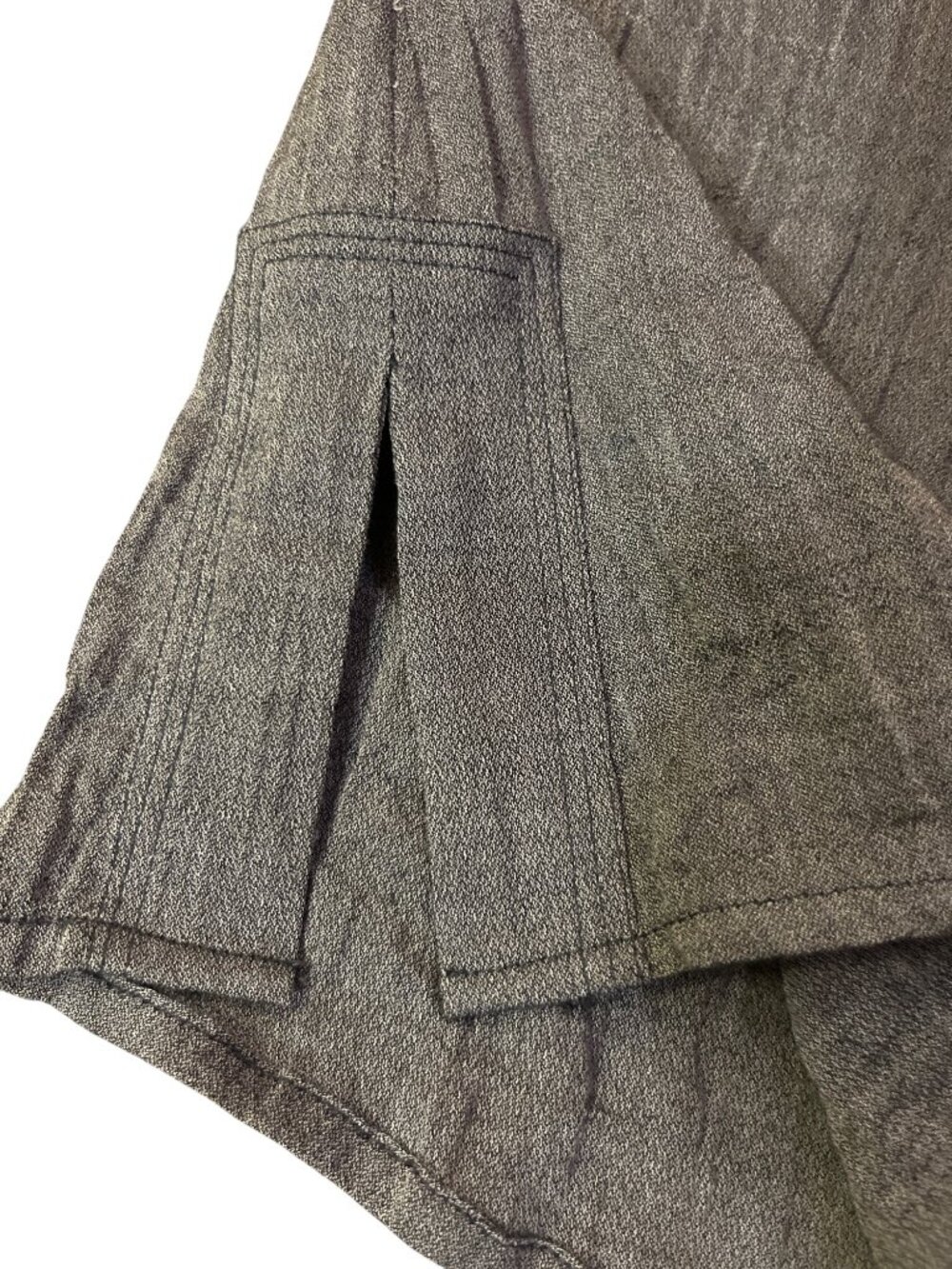 Lucky Brand Gray Textured Sleeveless Tie Neck Blouse Womens L/XL? Used Boho - Picture 12 of 13
